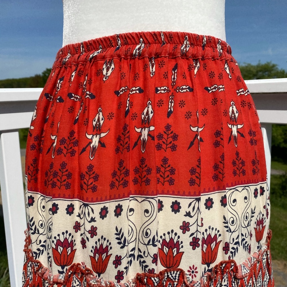 Shrinking Violet Southwestern A-Line Tiered Skirt - Picture 11 of 15
